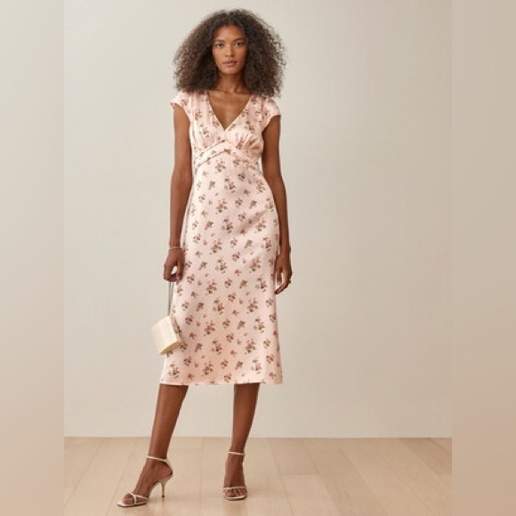 Reformation Kaye Silk Dress in Audrey Sz4 - Picture 5 of 5